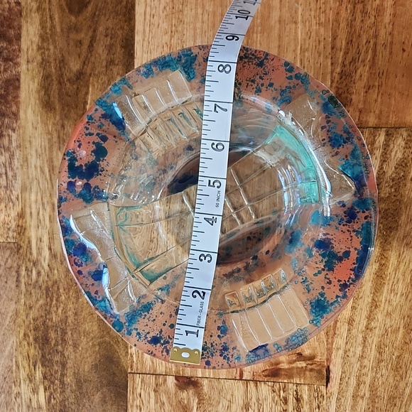 {Peter Crisp} Australia Glass Art Multi-Layer Bowl with Signature - Picture 7 of 11